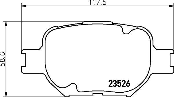 Textar 2352601 - Комплект спирачно феродо, дискови спирачки vvparts.bg