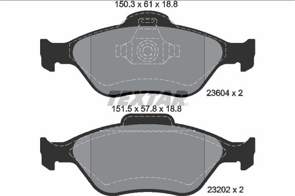 Textar 89007700 - Спирачен комплект, дискови спирачки vvparts.bg