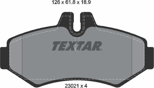 Textar 2302101 - Комплект спирачно феродо, дискови спирачки vvparts.bg
