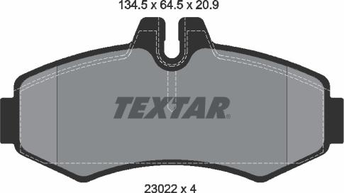 Textar 2302201 - Комплект спирачно феродо, дискови спирачки vvparts.bg