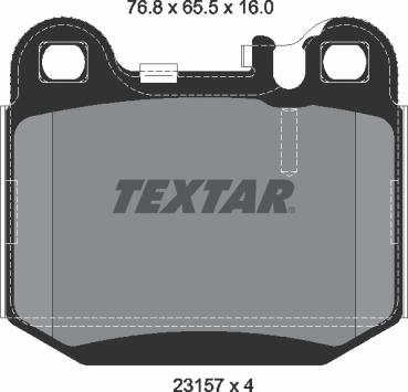 Textar 2315702 - Комплект спирачно феродо, дискови спирачки vvparts.bg