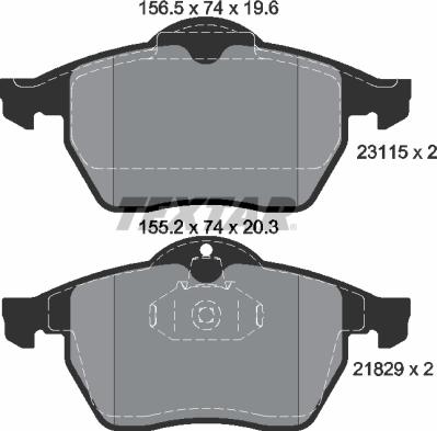 Textar 89005000 - Спирачен комплект, дискови спирачки vvparts.bg