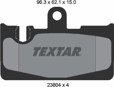 Textar 2380401 - Комплект спирачно феродо, дискови спирачки vvparts.bg
