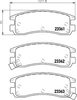 Textar 2336104 - Комплект спирачно феродо, дискови спирачки vvparts.bg