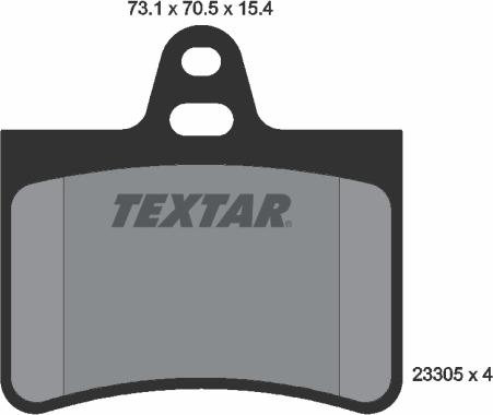 Textar 2330501 - Комплект спирачно феродо, дискови спирачки vvparts.bg