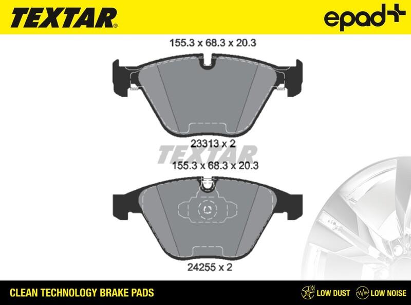 Textar 2331301CP - Комплект спирачно феродо, дискови спирачки vvparts.bg