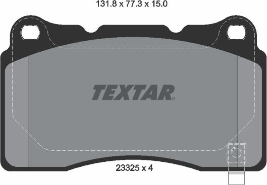 Textar 2332501 - Комплект спирачно феродо, дискови спирачки vvparts.bg