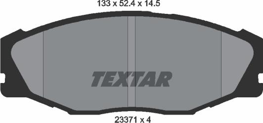 Textar 2337101 - Комплект спирачно феродо, дискови спирачки vvparts.bg