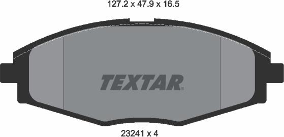Textar 2324102 - Комплект спирачно феродо, дискови спирачки vvparts.bg