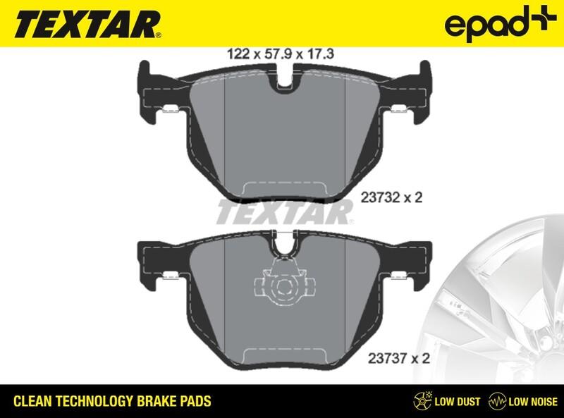 Textar 2373201CP - Комплект спирачно феродо, дискови спирачки vvparts.bg