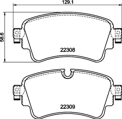 Textar 2230804 - Комплект спирачно феродо, дискови спирачки vvparts.bg