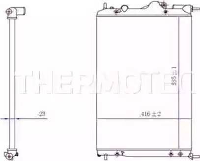 Thermotec D7R016TT - Радиатор, охлаждане на двигателя vvparts.bg