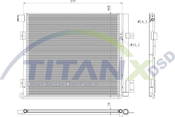 TITANX CD139004 - Кондензатор, климатизация vvparts.bg