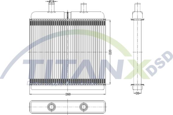 TITANX HT359003 - Топлообменник, отопление на вътрешното пространство vvparts.bg