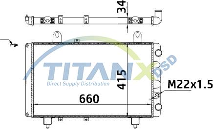 TITANX RD359020 - Радиатор, охлаждане на двигателя vvparts.bg