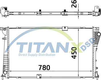 TITANX RD369001 - Радиатор, охлаждане на двигателя vvparts.bg