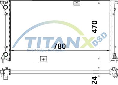 TITANX RD369015 - Радиатор, охлаждане на двигателя vvparts.bg