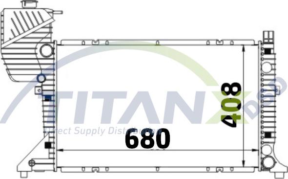 TITANX RD319008 - Радиатор, охлаждане на двигателя vvparts.bg