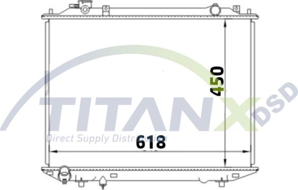 TITANX RD709020 - Радиатор, охлаждане на двигателя vvparts.bg