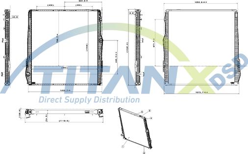 TITANX RX149005 - Радиатор, охлаждане на двигателя vvparts.bg