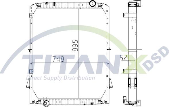 TITANX RX159009 - Радиатор, охлаждане на двигателя vvparts.bg