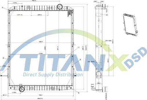 TITANX RX159019 - Радиатор, охлаждане на двигателя vvparts.bg