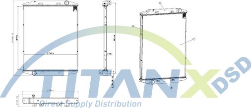 TITANX RX159028 - Радиатор, охлаждане на двигателя vvparts.bg