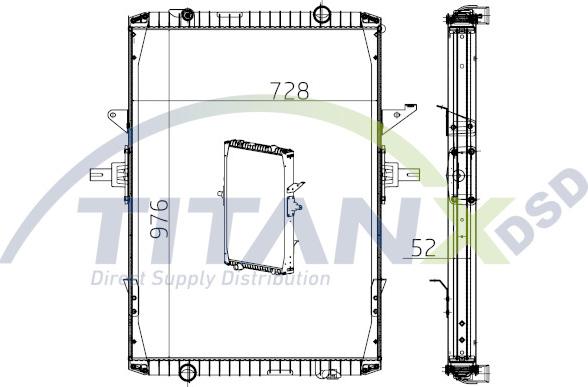 TITANX RX169004 - Радиатор, охлаждане на двигателя vvparts.bg