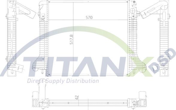 TITANX RX119005 - Радиатор, охлаждане на двигателя vvparts.bg