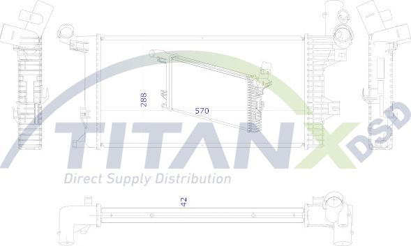 TITANX RX119006 - Радиатор, охлаждане на двигателя vvparts.bg