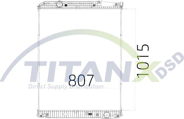 TITANX RX119011 - Радиатор, охлаждане на двигателя vvparts.bg