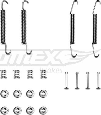 TOMEX brakes TX 40-06 - Комплект принадлежности, спирани челюсти vvparts.bg
