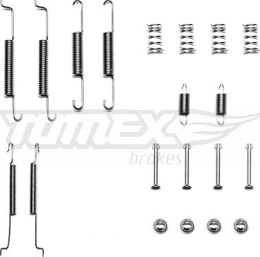 TOMEX brakes TX 40-01 - Комплект принадлежности, спирани челюсти vvparts.bg