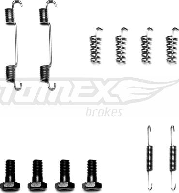 TOMEX brakes TX 40-07 - Комплект принадлежности, спирани челюсти vvparts.bg