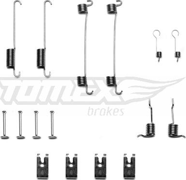 TOMEX brakes TX 40-10 - Комплект принадлежности, спирани челюсти vvparts.bg