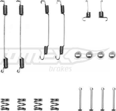 TOMEX brakes TX 40-13 - Комплект принадлежности, спирани челюсти vvparts.bg