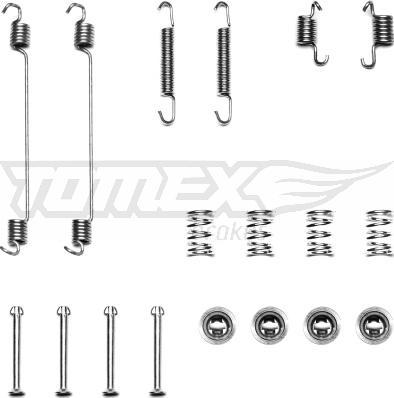 TOMEX brakes TX 40-23 - Комплект принадлежности, спирани челюсти vvparts.bg