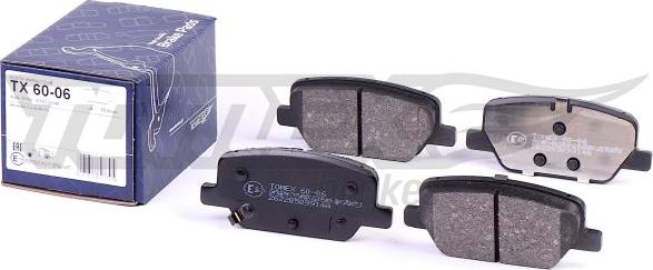 TOMEX brakes TX 60-06 - Комплект спирачно феродо, дискови спирачки vvparts.bg