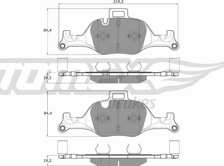 TOMEX brakes TX 19-08 - Комплект спирачно феродо, дискови спирачки vvparts.bg