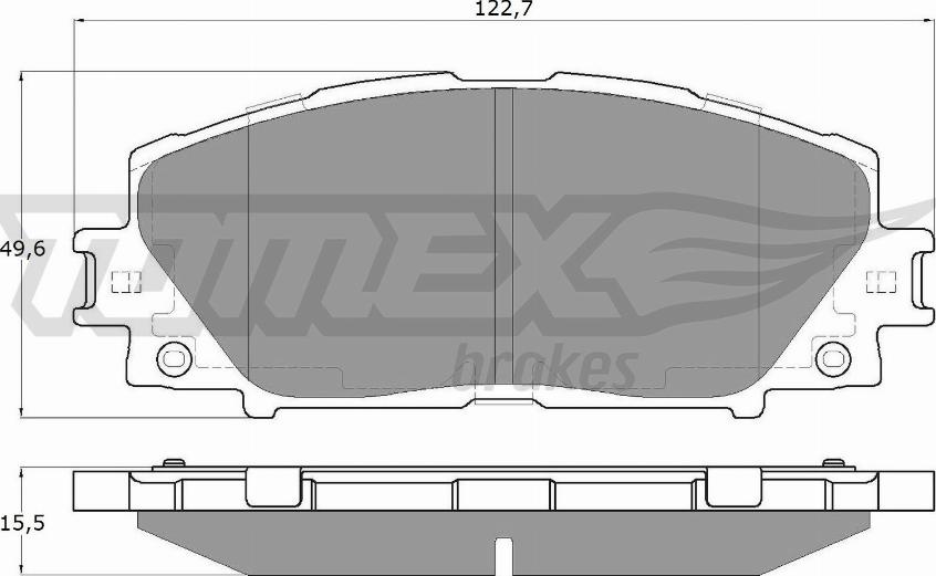 TOMEX brakes TX 19-35 - Комплект спирачно феродо, дискови спирачки vvparts.bg