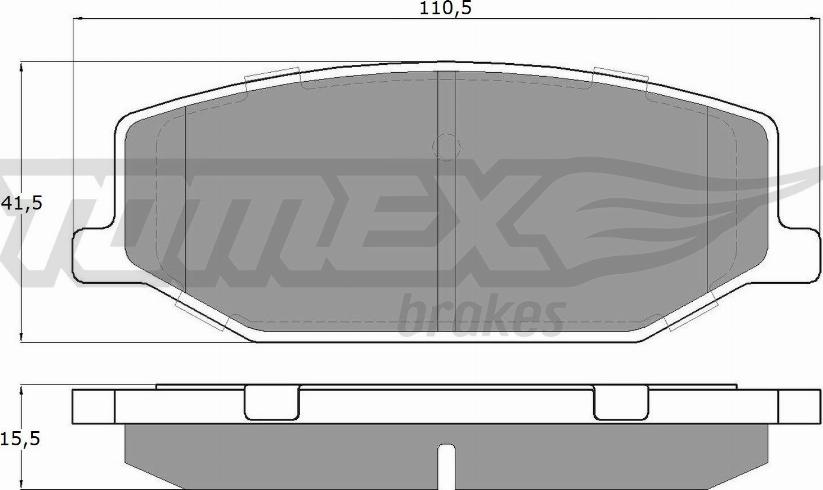 TOMEX brakes TX 19-36 - Комплект спирачно феродо, дискови спирачки vvparts.bg