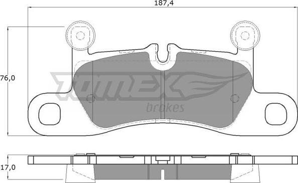 TOMEX brakes TX 19-26 - Комплект спирачно феродо, дискови спирачки vvparts.bg
