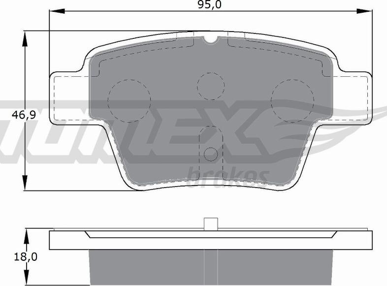 TOMEX brakes TX 14-65 - Комплект спирачно феродо, дискови спирачки vvparts.bg