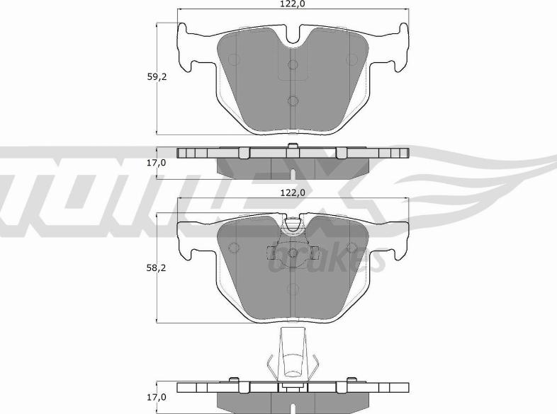 TOMEX brakes TX 14-81 - Комплект спирачно феродо, дискови спирачки vvparts.bg