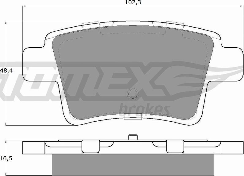 TOMEX brakes TX 14-82 - Комплект спирачно феродо, дискови спирачки vvparts.bg