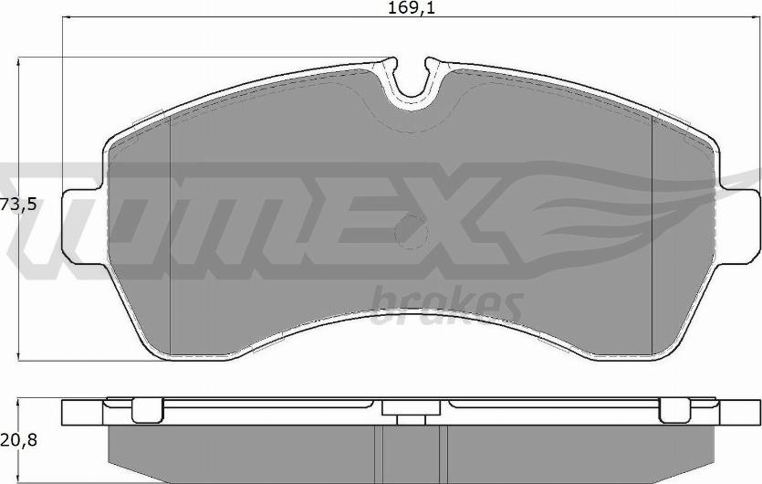 TOMEX brakes TX 14-24 - Комплект спирачно феродо, дискови спирачки vvparts.bg