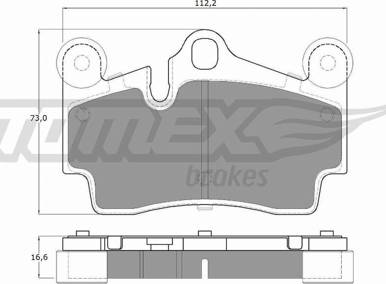 TOMEX brakes TX 14-76 - Комплект спирачно феродо, дискови спирачки vvparts.bg