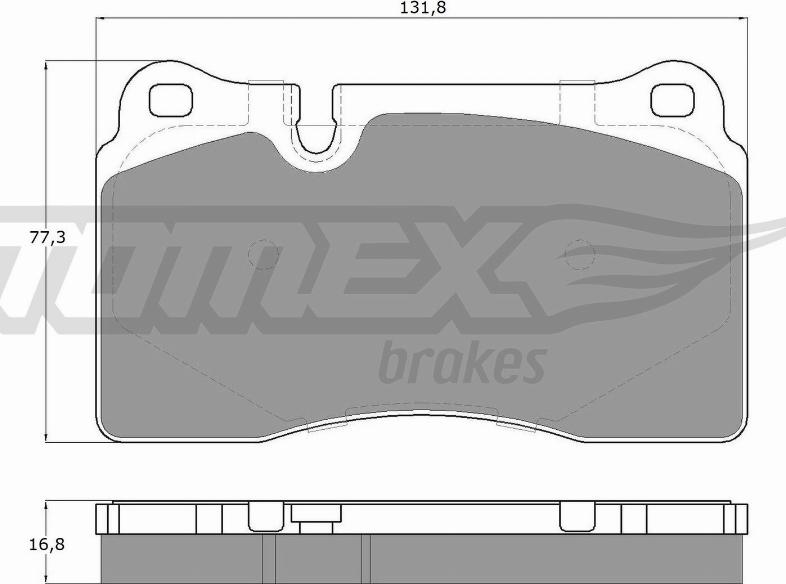 TOMEX brakes TX 14-73 - Комплект спирачно феродо, дискови спирачки vvparts.bg