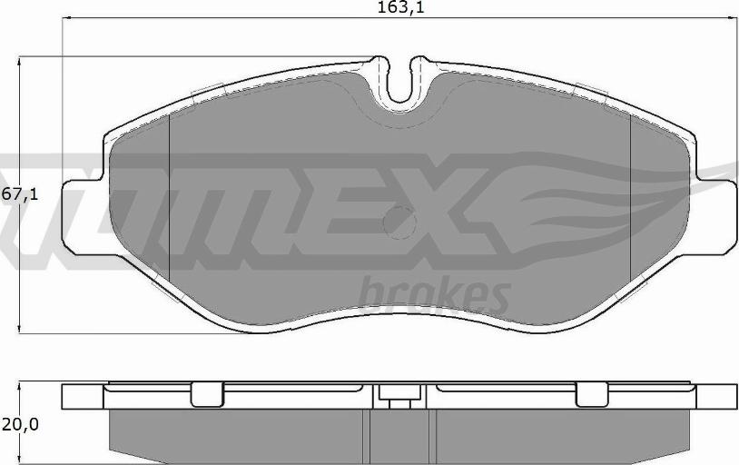 TOMEX brakes TX 15-86 - Комплект спирачно феродо, дискови спирачки vvparts.bg