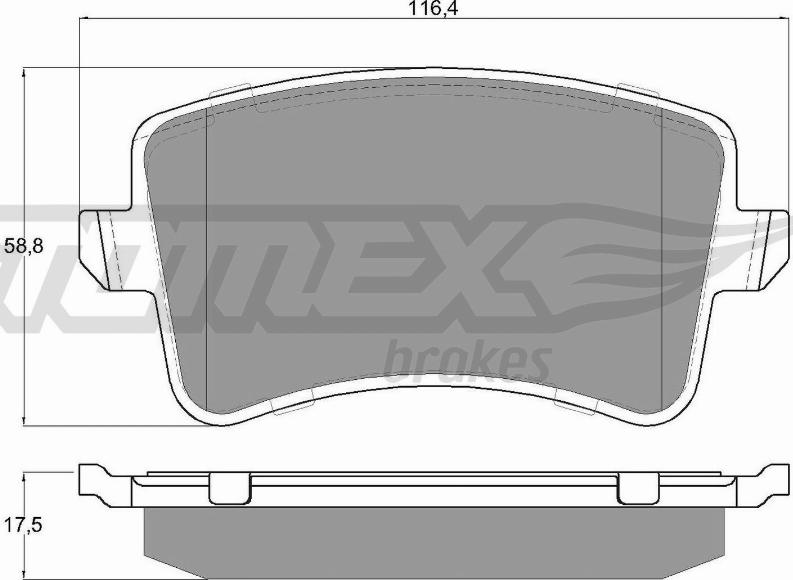 TOMEX brakes TX 15-81 - Комплект спирачно феродо, дискови спирачки vvparts.bg